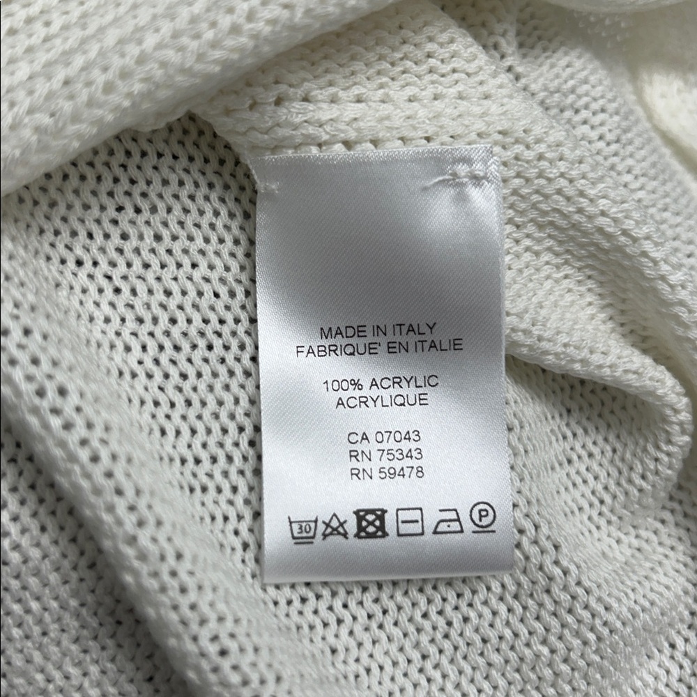 Bianco & Blu Italy White Floral Short Sleeve Knit Top - Picture 5 of 7